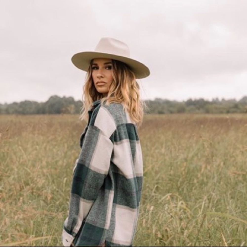 Plaid Button Down Shirt - Green and White - Picture 16 of 16
